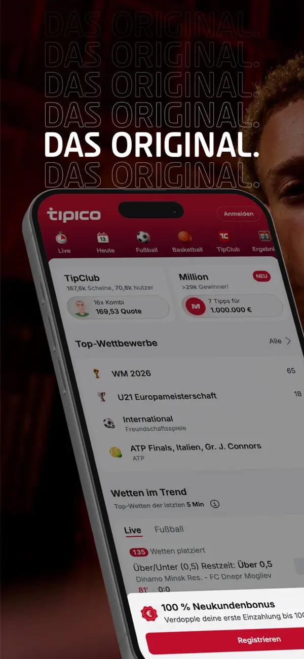 Tipico App deutsche Ansicht 1